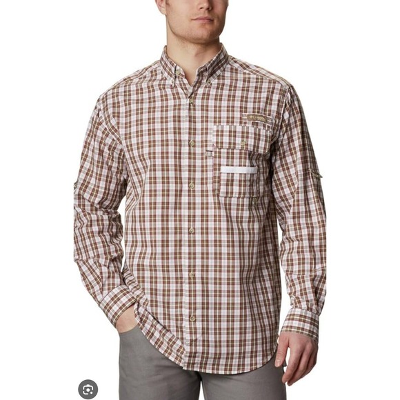 Columbia Other - Columbia PHG Fishing Shirt Mens XXL Plaid Long Sleeve Vented Mesh Outdoor Hiking